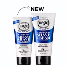 magic hair removal razorless shave cream 6oz regular strength smooth skin no razor stop razor bumps hair removal grooming product