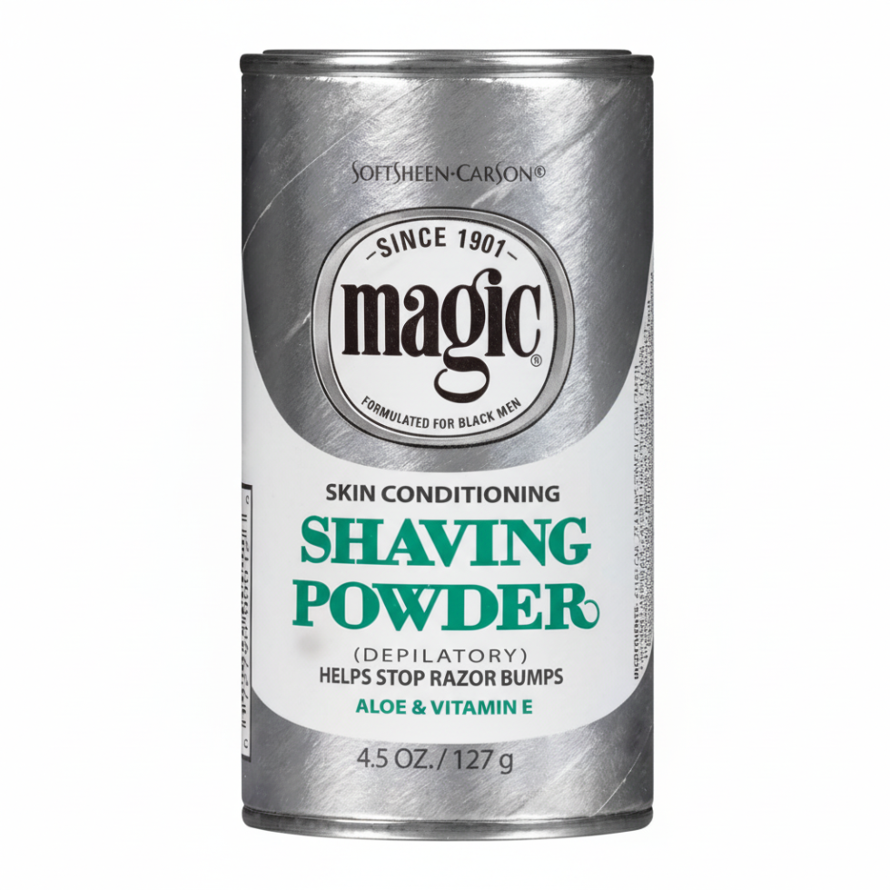 Magic shaving powder skin conditioning for bump free razorless shave smooth skin removal