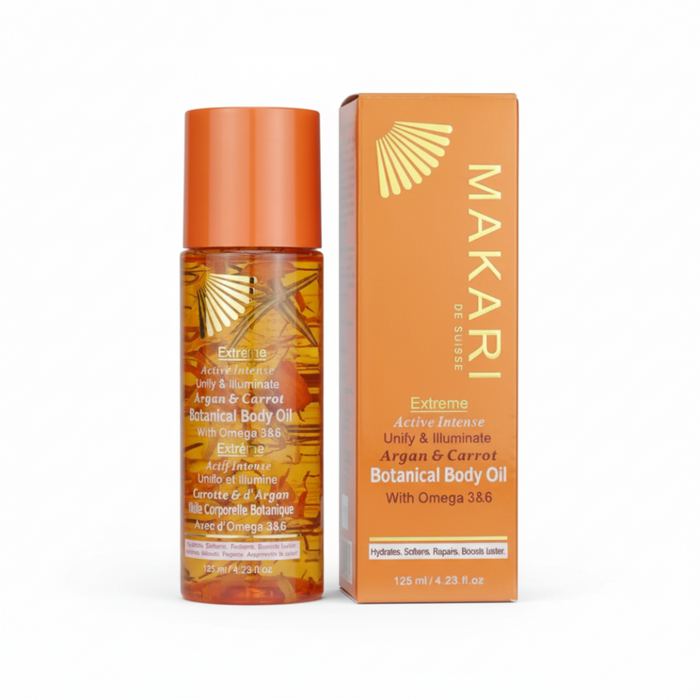 Makari Argan & Carrot Body Oil 125ml | Brightening & Nourishing Skin Care