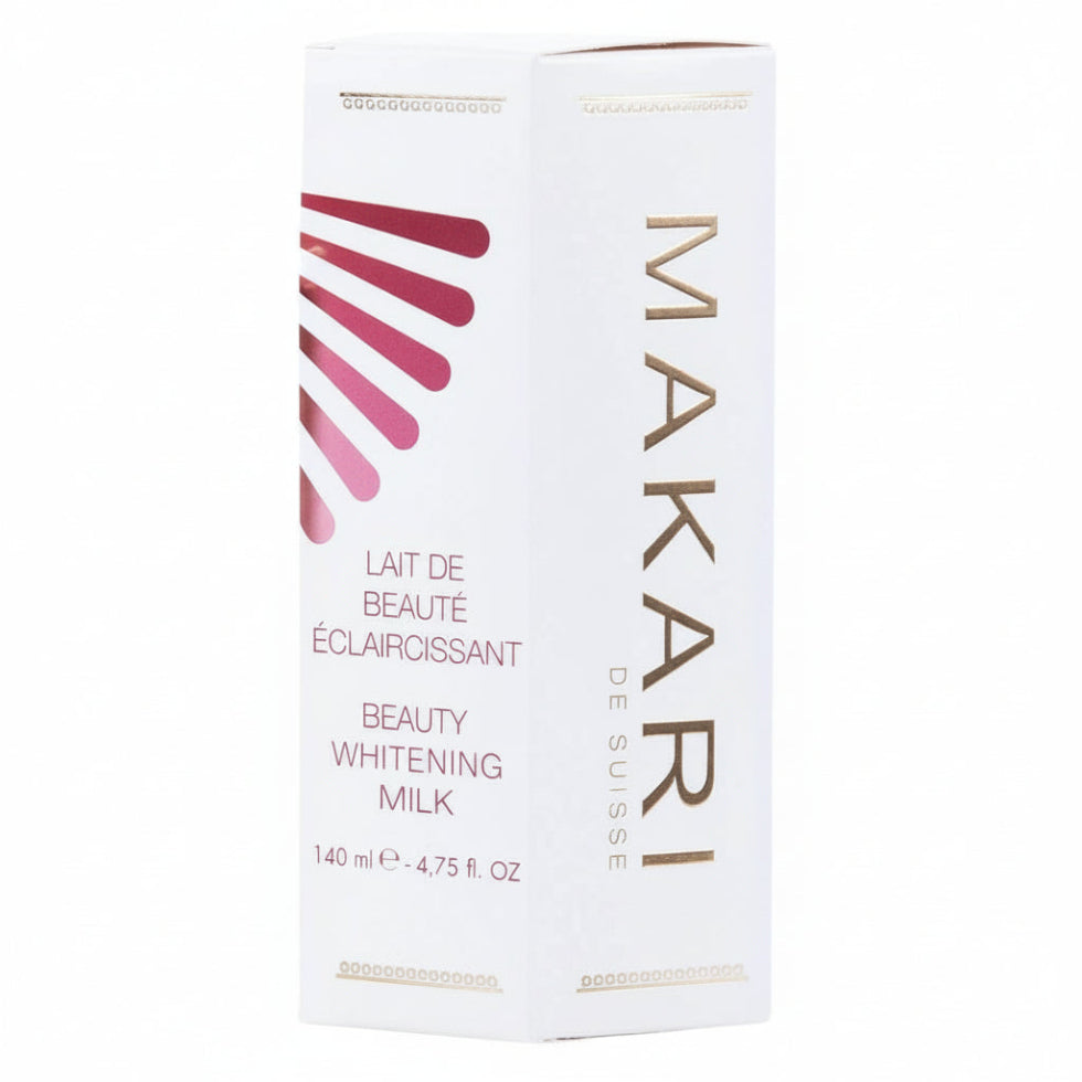 Makari beauty whitening milk 140ml brightening hydrating even skin tone body milk lotion
