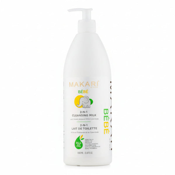 Makari Bebe 2-in-1 Cleansing Milk 1000ml | Gentle Baby Care Cleanse