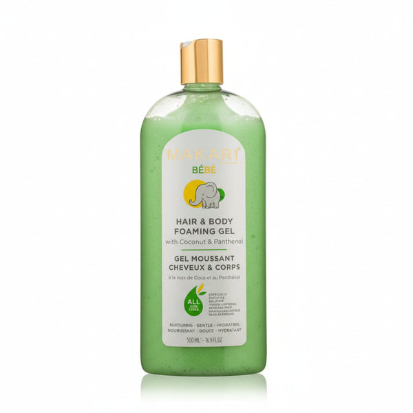 Makari Bebe Foaming Gel 500ml | Gentle Baby Hair & Body Cleanser