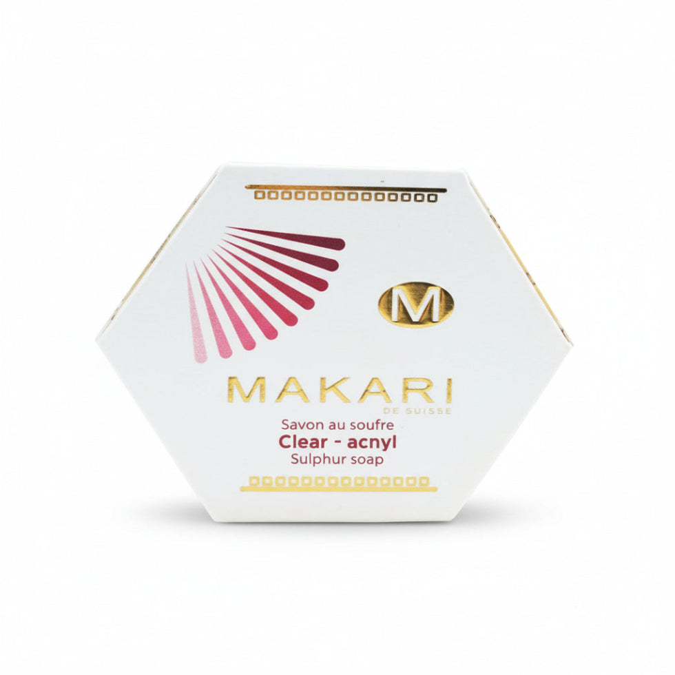 Makari antiacneic sulphur soap 200g acne control deep cleansing bar clear skin face body soap