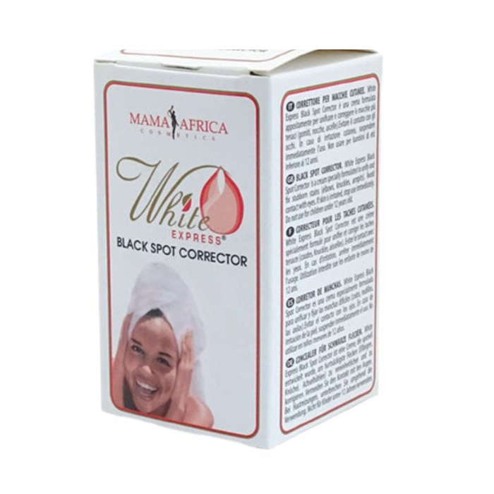 Mama Africa White Express Black Spot Corrector 30ml tube for dark spots blemishes and even skin tone
