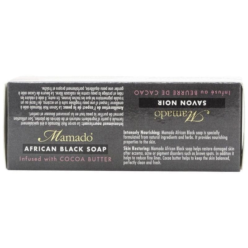 Mamado african black soap with cocoa butter 200g deep cleansing and moisturizing soap for soft smooth and healthy skin