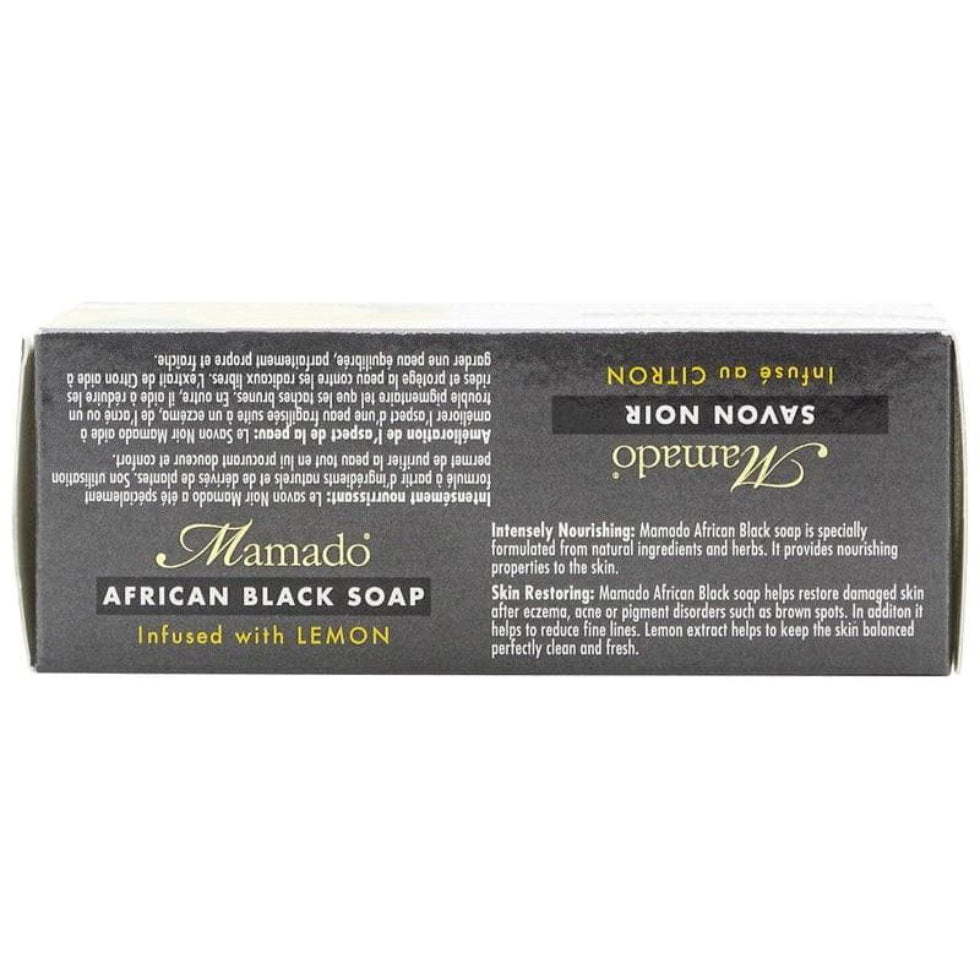 Mamado african black soap with lemon 200g deep cleansing and brightening soap for clear smooth healthy skin