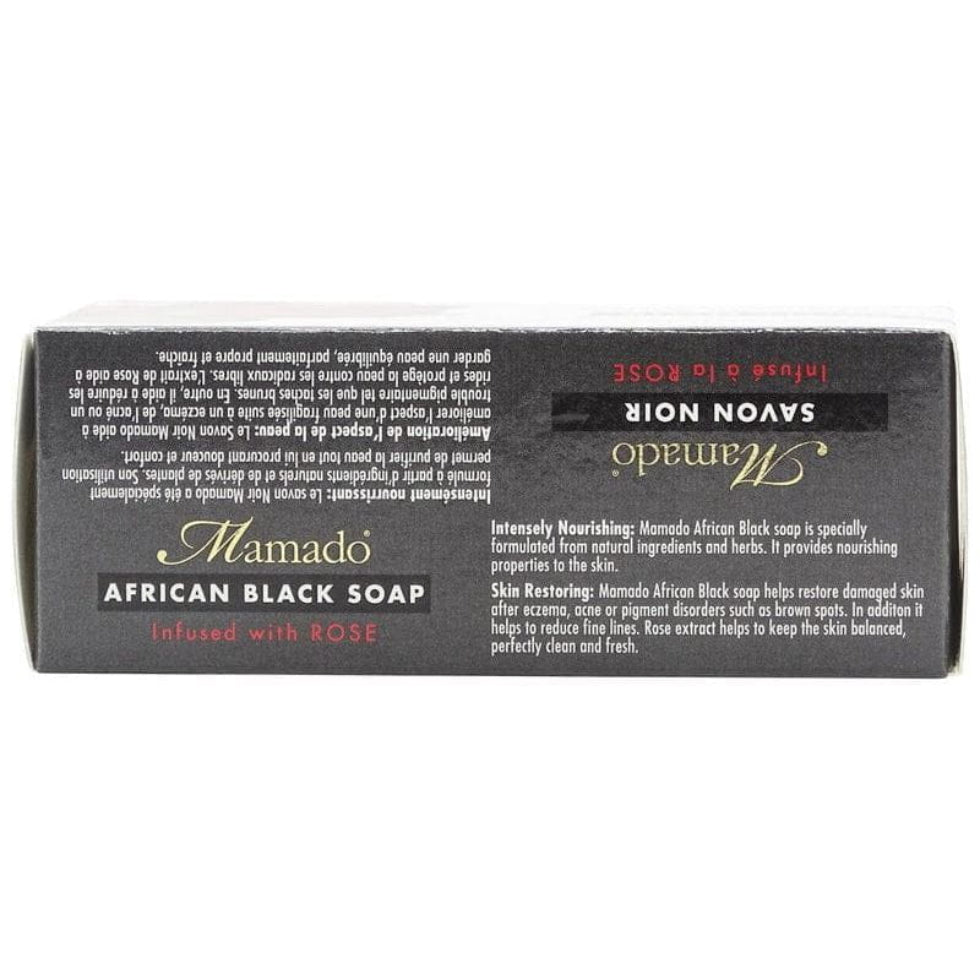 Mamado african black soap with rose 200g gentle nourishing skin care soap for soft smooth and healthy glowing skin