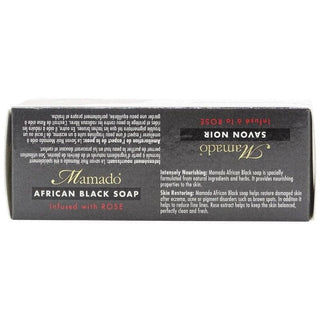 Mamado african black soap with rose 200g gentle nourishing skin care soap for soft smooth and healthy glowing skin