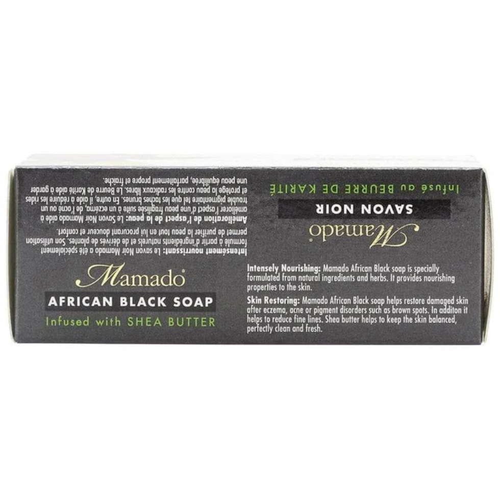 Mamado african black soap with shea butter 200g deep cleansing and nourishing soap for soft smooth and healthy skin