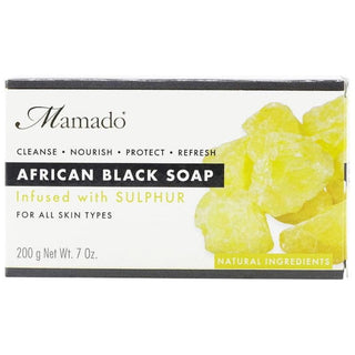 Mamado african black soap with sulphur 200g acne control deep cleansing soap for clear and healthy skin