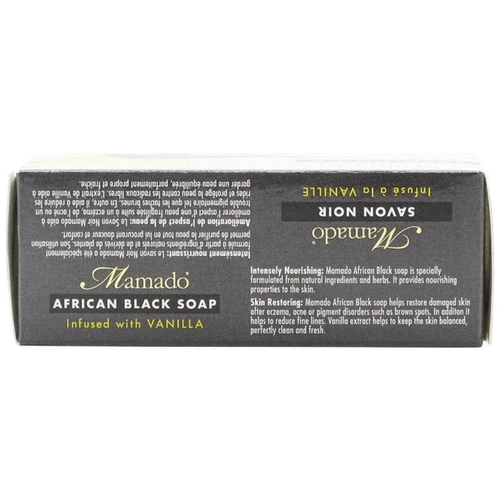 Mamado african black soap with vanilla 200g gentle nourishing skin care soap for soft smooth and healthy glowing skin