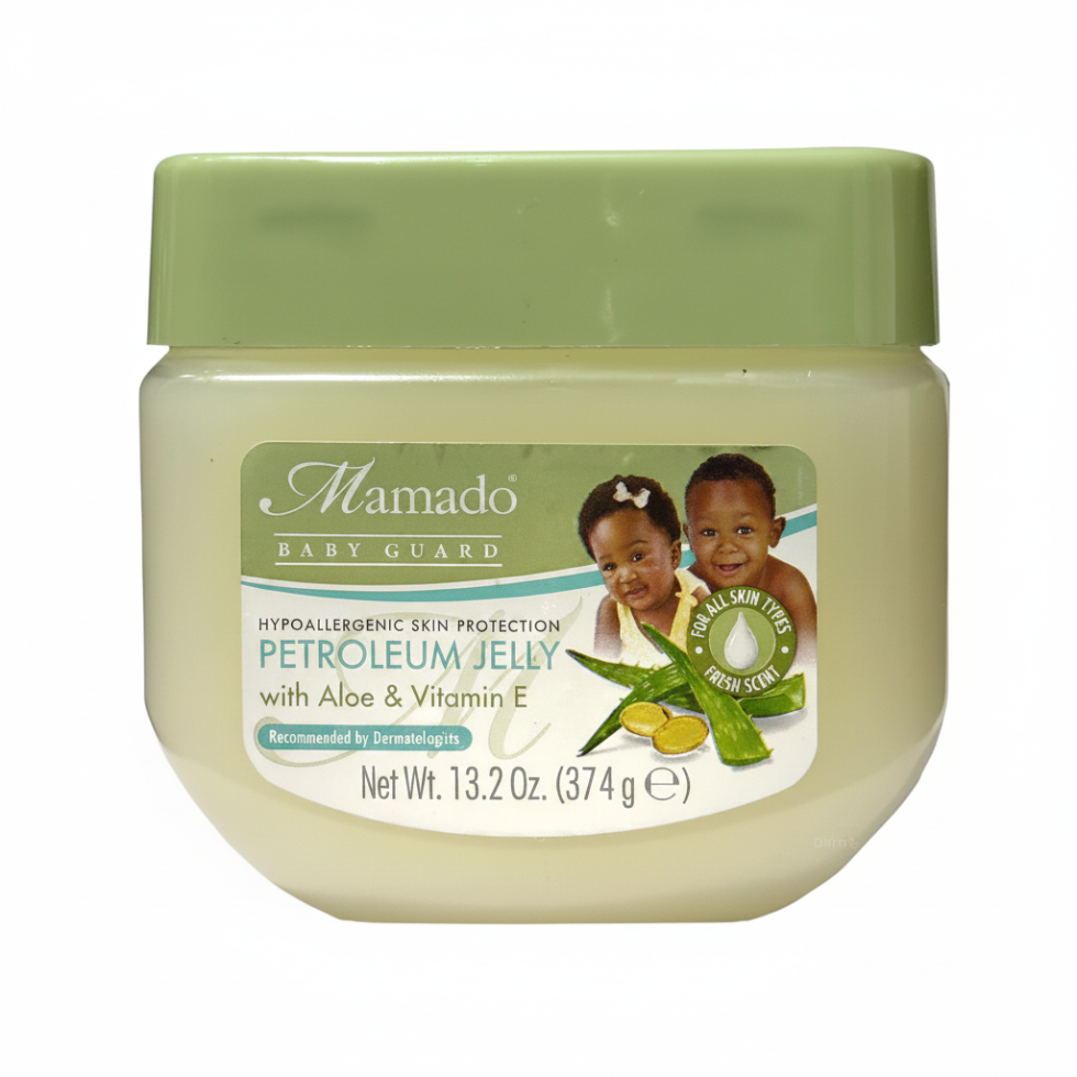 Mamado baby guard petroleum jelly 374g aloe and vitamin E skin protection for dry skin and moisture care