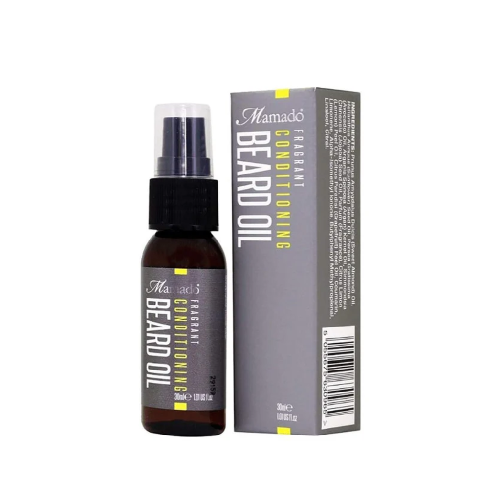Mamado fragrant conditioning beard oil 30ml softens shines and nourishes beard for healthy smooth and well groomed facial hair care