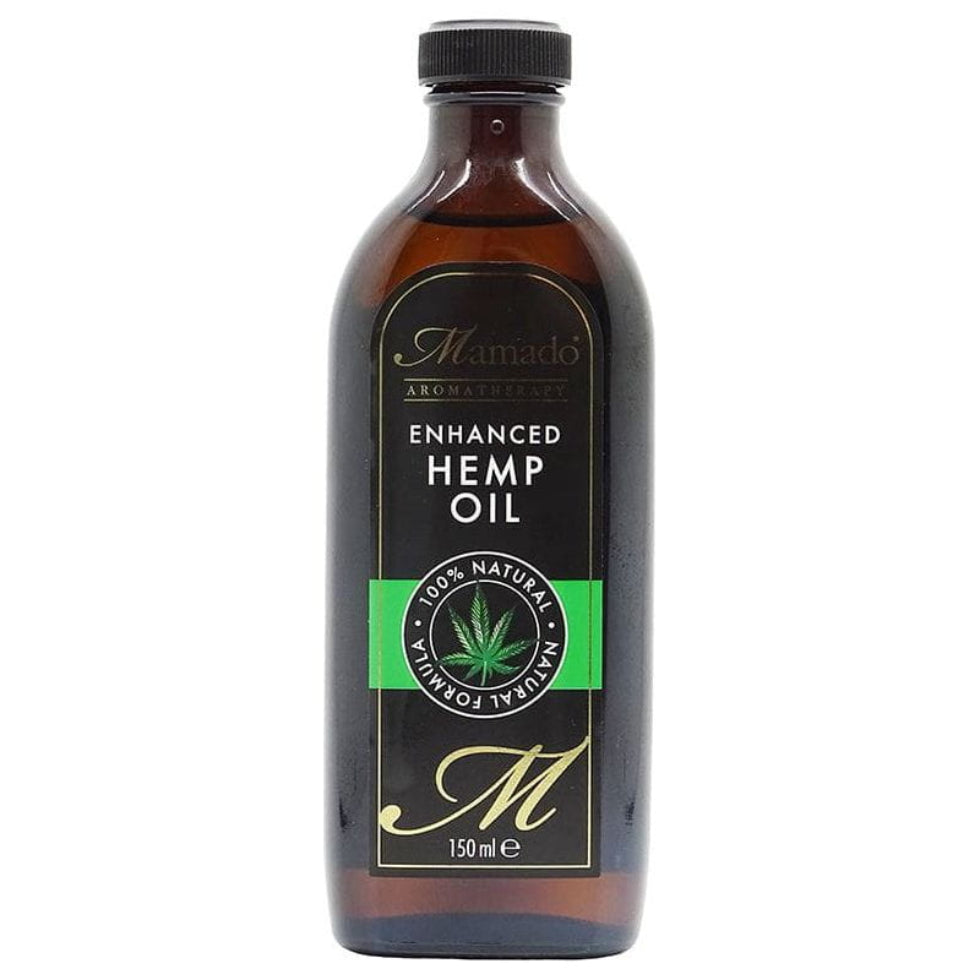 Mamado enhanced hemp oil 150ml hydrating and nourishing skin and hair oil for moisture softness and healthy shine