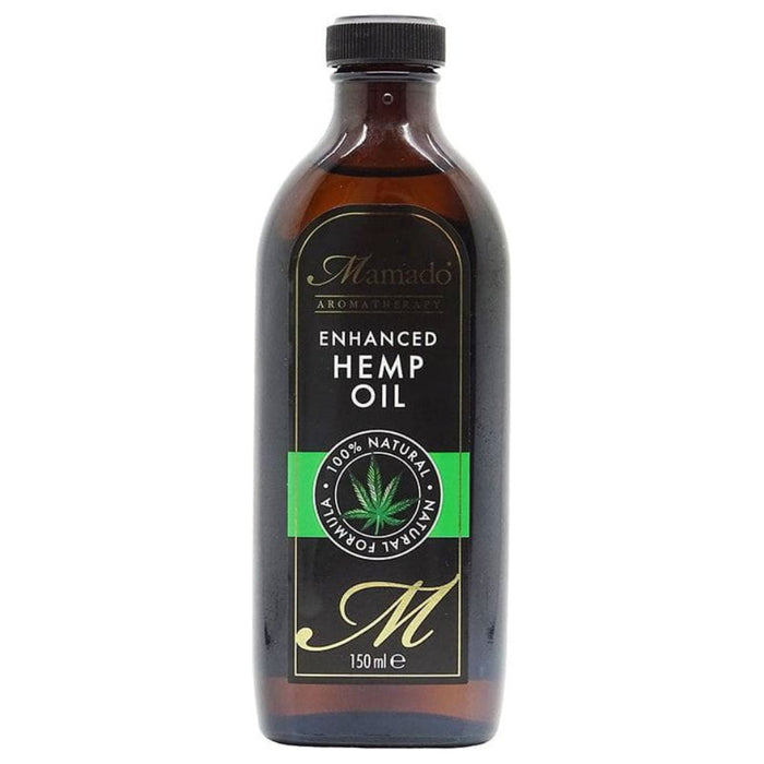 Mamado enhanced hemp oil 150ml hydrating and nourishing skin and hair oil for moisture softness and healthy shine