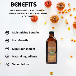 Mamado Jamaican black castor oil with coconut 150ml for hair growth and moisture care