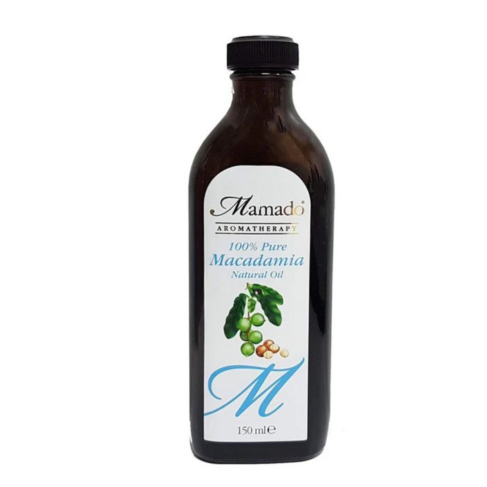Mamado natural macadamia oil 150ml nourishing oil for skin hair and nails care for hydration softness and healthy shine