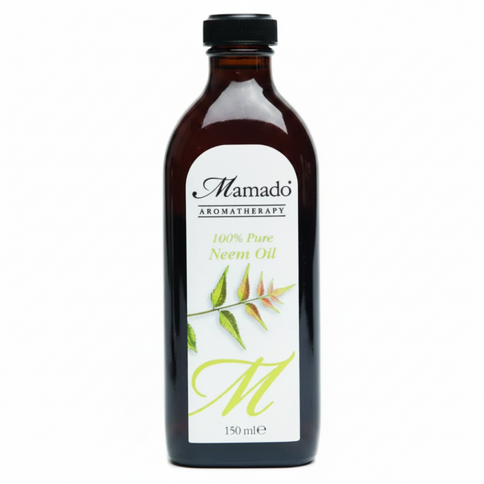 Mamado natural neem oil 150ml antibacterial and healing oil for skin hair and nails care for purification and healthy scalp support