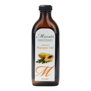 Mamado natural papaya oil 150ml nourishing oil for skin hair and scalp care for moisture softness and healthy glow