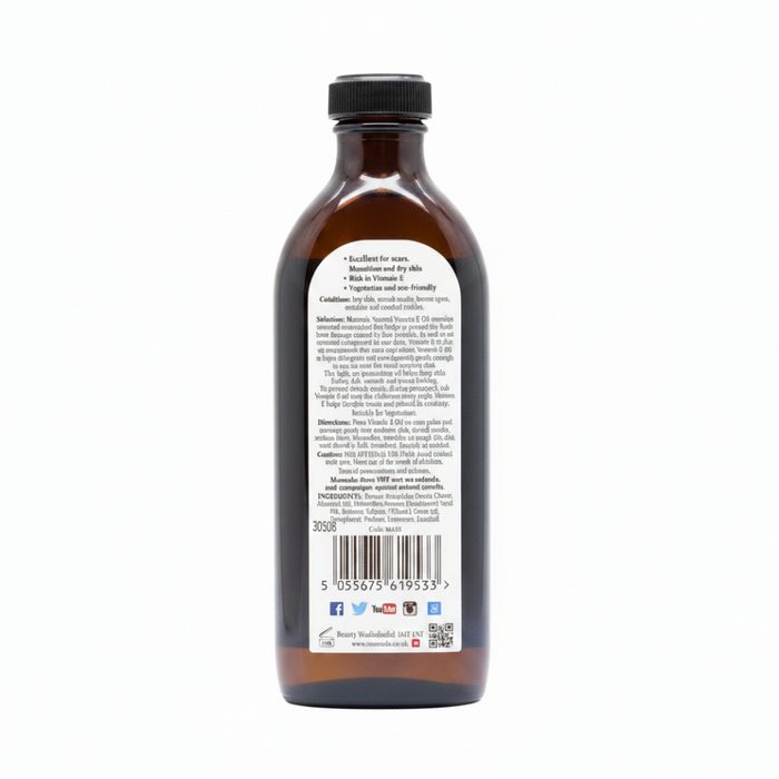Mamado natural vitamin E oil 150ml hydrating and nourishing skin and hair oil for moisture softness and healthy glow