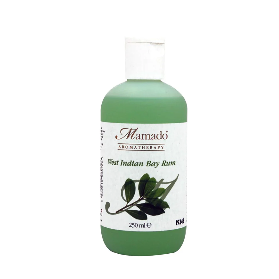 Mamado west indian bay rum 250ml refreshing aftershave and body splash for men with classic caribbean scent and cooling grooming care