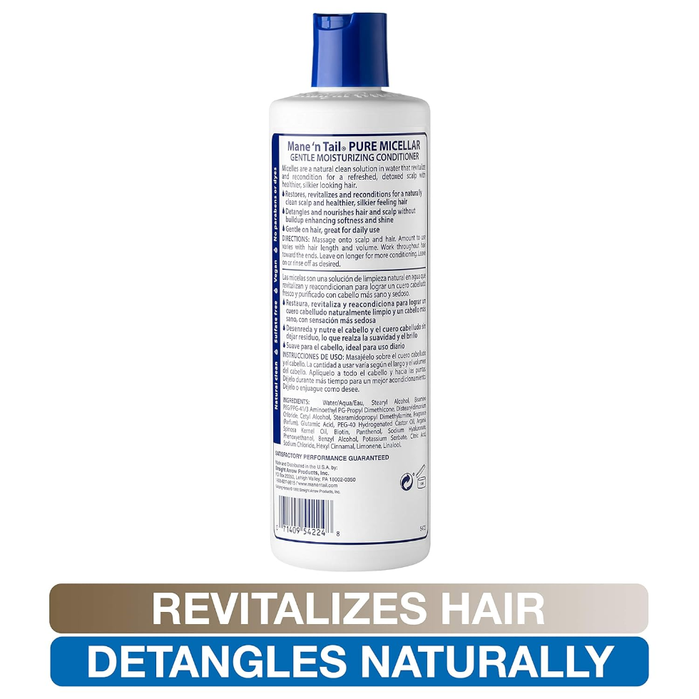 mane n tail biotin infused micellar sulfate free conditioner 11.2oz hydrate detangle strengthen hair
