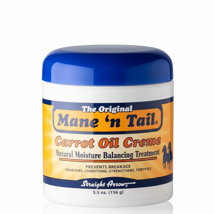 mane n tail carrot oil creme 5.5oz moisture balancing treatment dry hair repair shine frizz control
