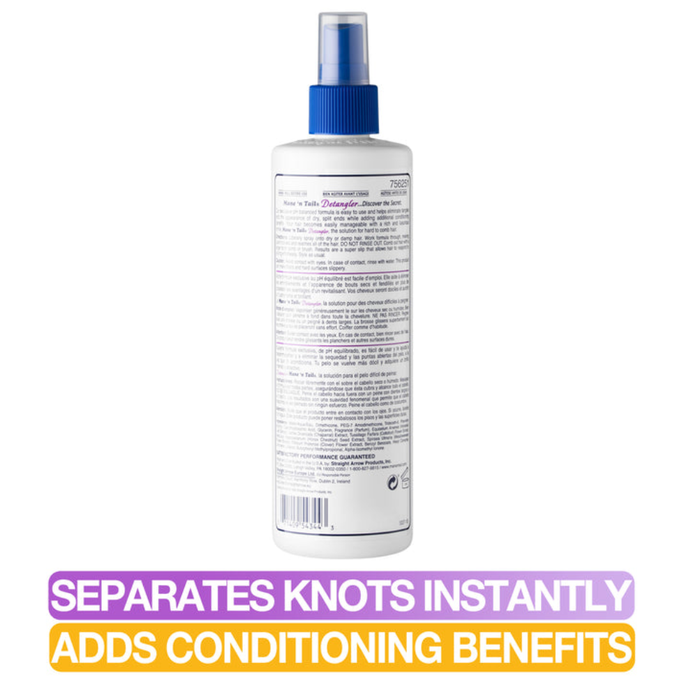 mane n tail detangler spray 355ml remove tangles knots smooth soft manageable hair care
