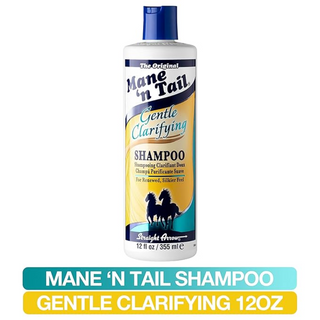 mane n tail gentle clarifying shampoo 12oz deep cleanse buildup removal silky smooth hair care

