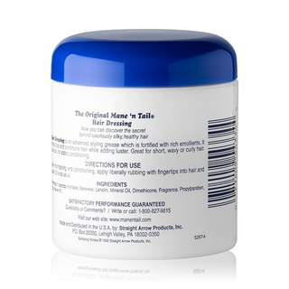 mane n tail hair dressing jar 5.5oz moisturize condition strengthen hair shine frizz control
