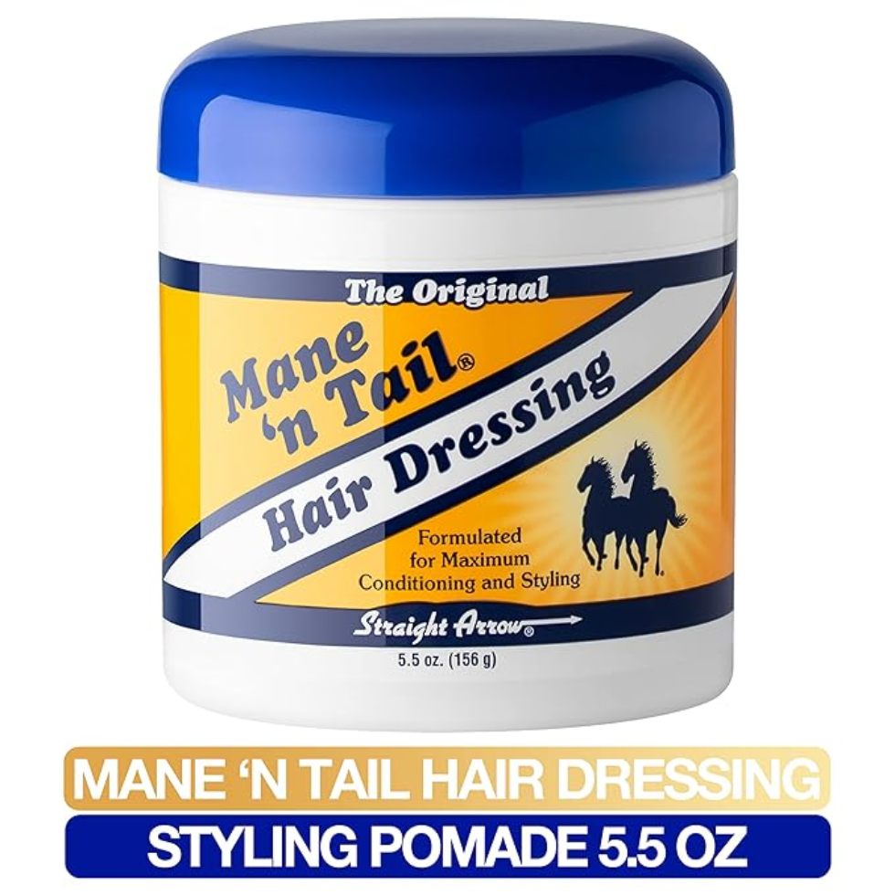 mane n tail hair dressing jar 5.5oz moisturize condition strengthen hair shine frizz control
