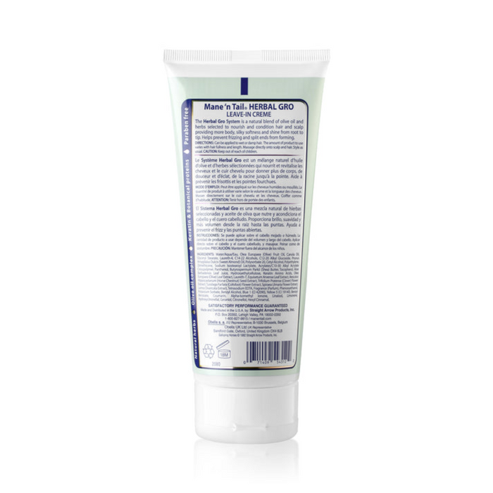 mane n tail herbal gro leave in creme 5.5oz nourish strengthen shine frizz control hair treatment

