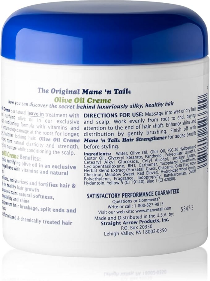 mane n tail olive oil creme 156g moisture balancing hair treatment frizz control shine repair care
