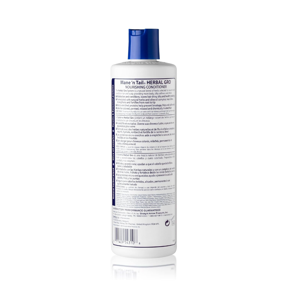 mane n tail olive oil keratin herbal gro conditioner nourish strengthen smooth frizz control hair

