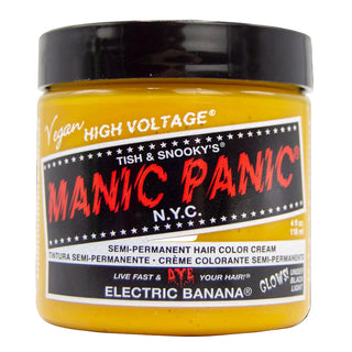 Manic Panic electric banana semi permanent neon yellow hair color cream vibrant fashion dye bold yellow shade