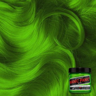 Manic Panic electric lizard semi permanent neon green hair color cream vibrant fashion hair dye bold green shade