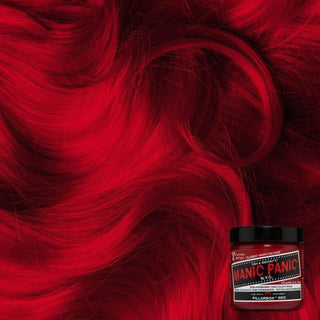 Manic Panic pillarbox red semi permanent vibrant red hair color cream fashion dye bold bright red shade