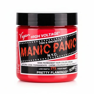 Manic panic pretty flamingo semi permanent rose pink hair color cream fashion dye vibrant pink shade