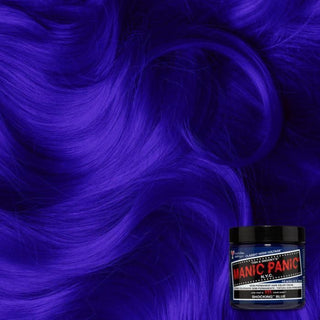 Manic Panic shocking blue semi permanent electric blue hair color cream fashion dye bold vibrant blue shade