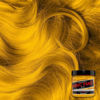 Manic Panic sunshine semi permanent bright yellow hair color cream fashion dye bold golden yellow shade
