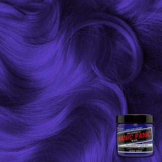 Manic Panic ultra violet semi permanent purple hair color cream vibrant fashion hair dye bold violet shade