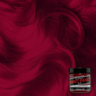 Manic Panic vampire red semi permanent deep red hair color cream vibrant fashion hair dye bold red shade