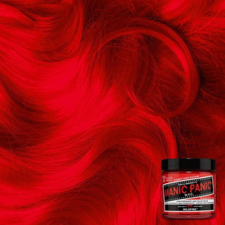 Manic Panic wildfire semi permanent bright fiery red hair color cream fashion dye bold vibrant red shade
