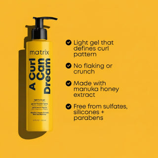 Matrix A Curl Can Dream light hold gel 200ml bottle for curly hair definition