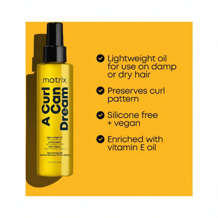 Matrix A Curl Can Dream Lightweight Oil 131ml | Shine-Enhancing Hair Oil