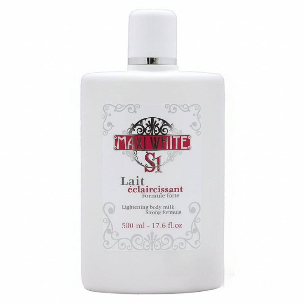Maxi White body milk hydrates and brightens skin for smooth radiant glow