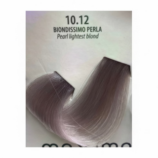 maxima 10.12 pearl lightest blonde 100ml permanent cream dye for grey coverage ultra light cool blonde hair color
