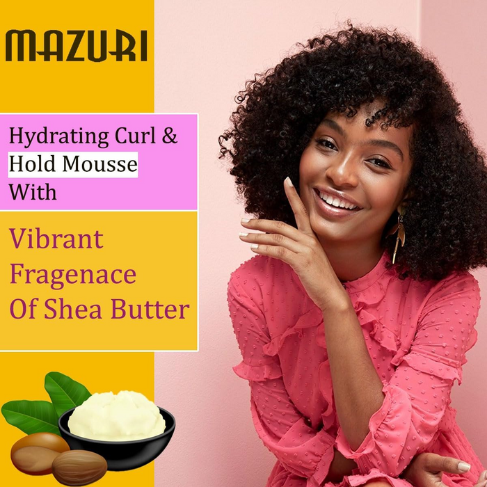 Mazuri Moringa Oil & Shea Butter Curl & Hold Mousse 240ml-- Hydrate & Define Curls
