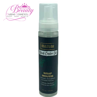 Mazuri Black Castor Oil Wrap Mousse 236ml-- Define Curls, Add Volume & Shine