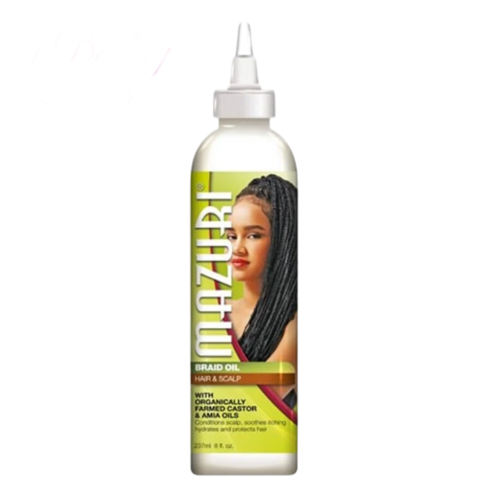 mazuri braid oil hair and scalp castor and amla oils 355ml nourishing oil for healthy braids shine moisture and scalp care protective hairstyles